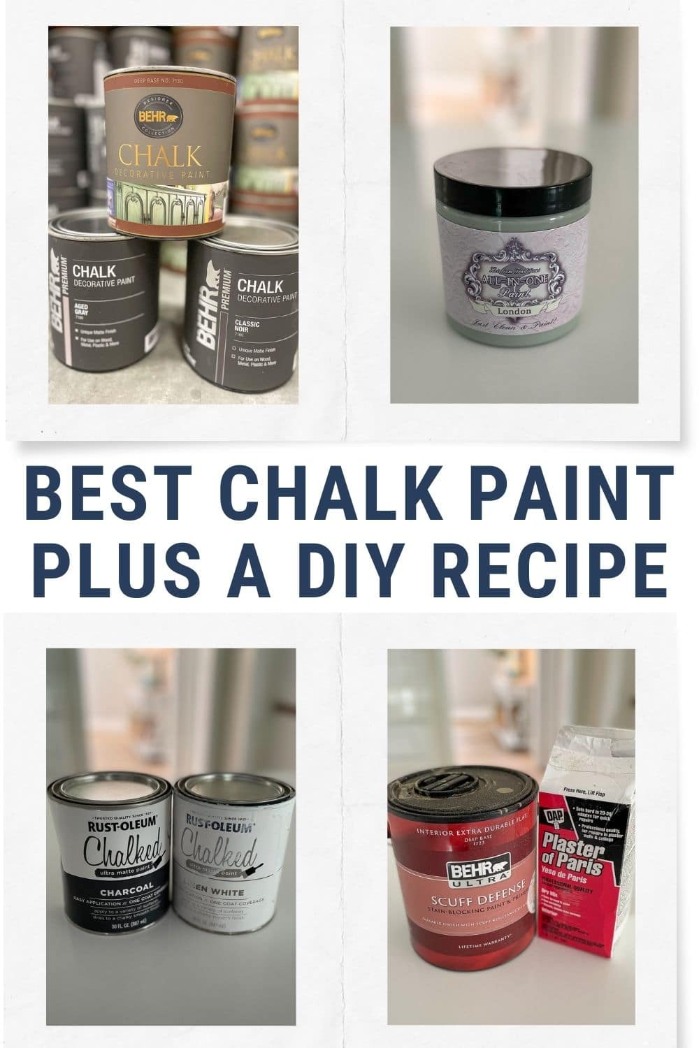 collage of chalk paint pictures