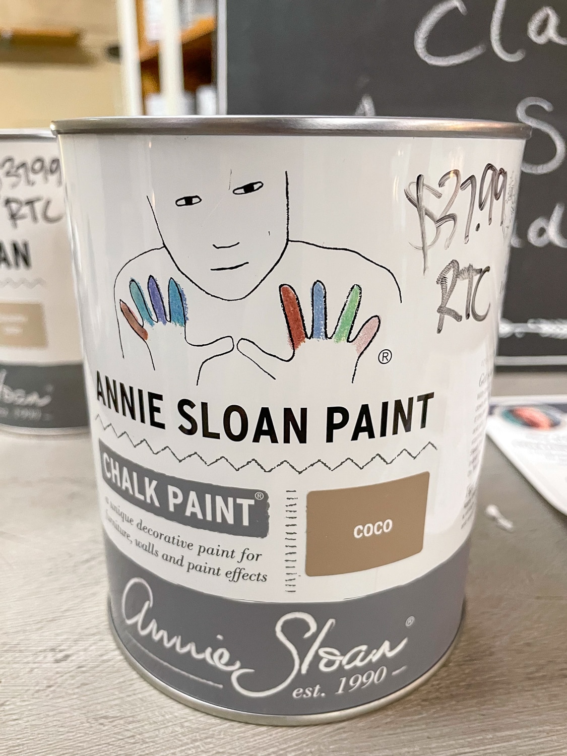 can of Annie sloan chalk paint