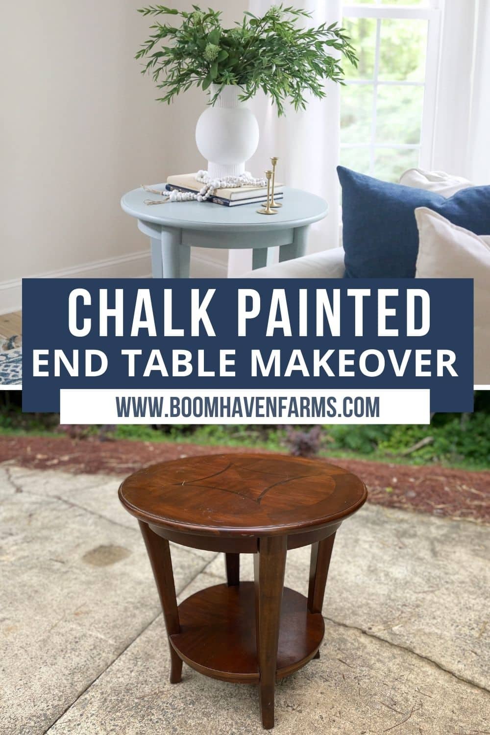 Before & After Chalk Painted furniture