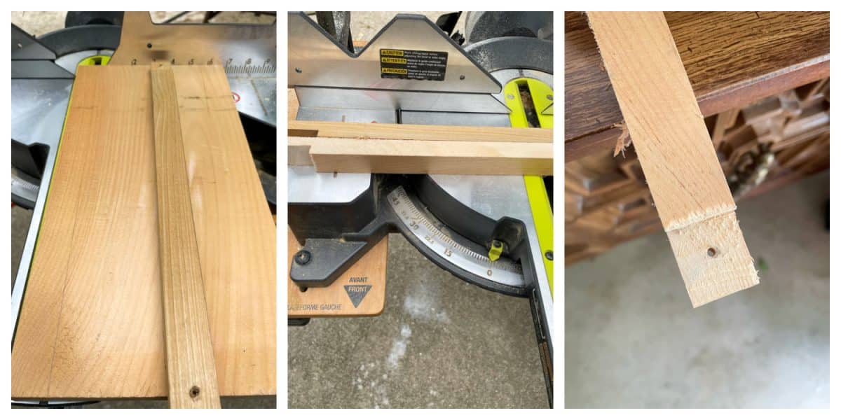 pictures of the process of making new drawer slides